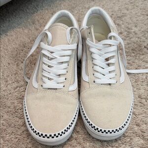 Vans Cream and White Sneakers